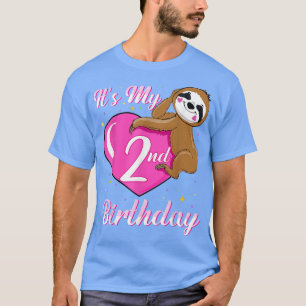 Camiseta É O Meu Tema De segundo aniversário Rosa Sorrindo 