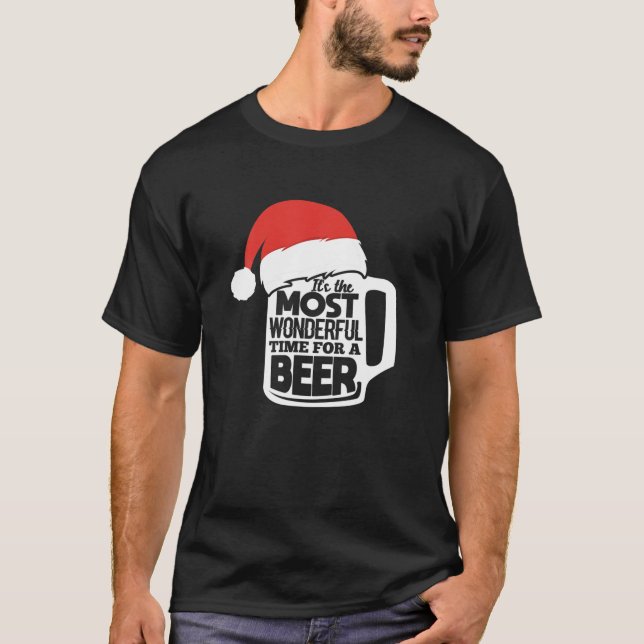 Camiseta É o momento mais maravilhoso para um Natal de cerv (Frente)