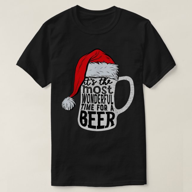 Camiseta É O Momento Mais Maravilhoso Para Uma Cerveja Sant (Frente do Design)