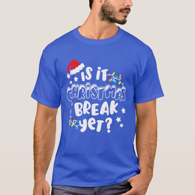 Camiseta É o Natal Break Ainda Presente De Natal Para Menin (Frente)