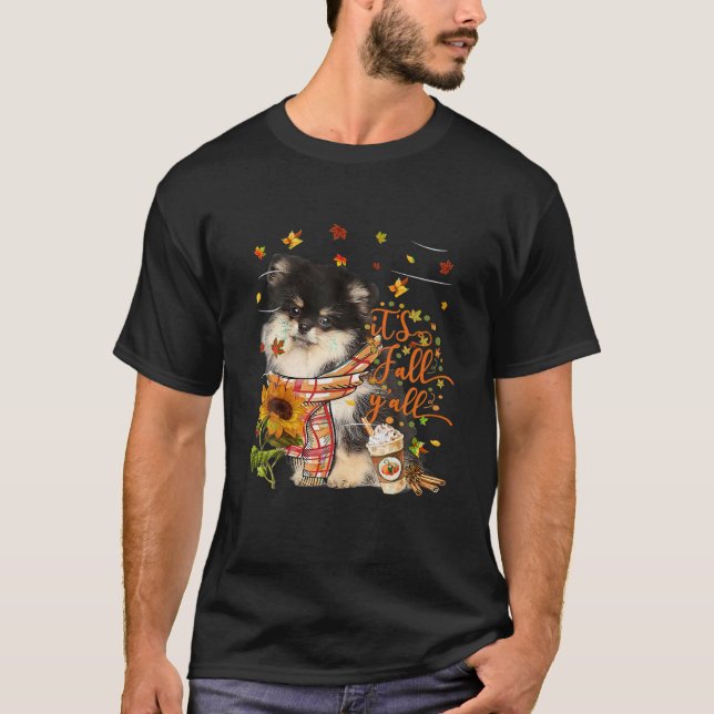 Camiseta É o outono de Todos os Cachorros Pomeranianos. (Frente)
