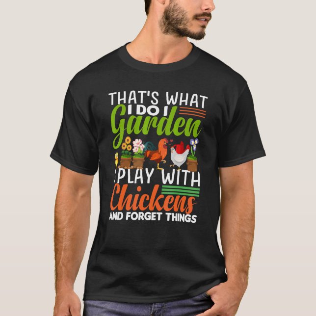 Camiseta é o que eu faço eu cuido do jardim eu brinco com g (Frente)