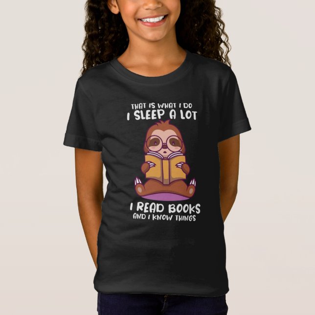 Camiseta É o que eu faço para dormir leio livros (Frente)