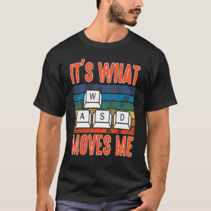 Camiseta É o que me move Videos games Wasd jogos retrô V