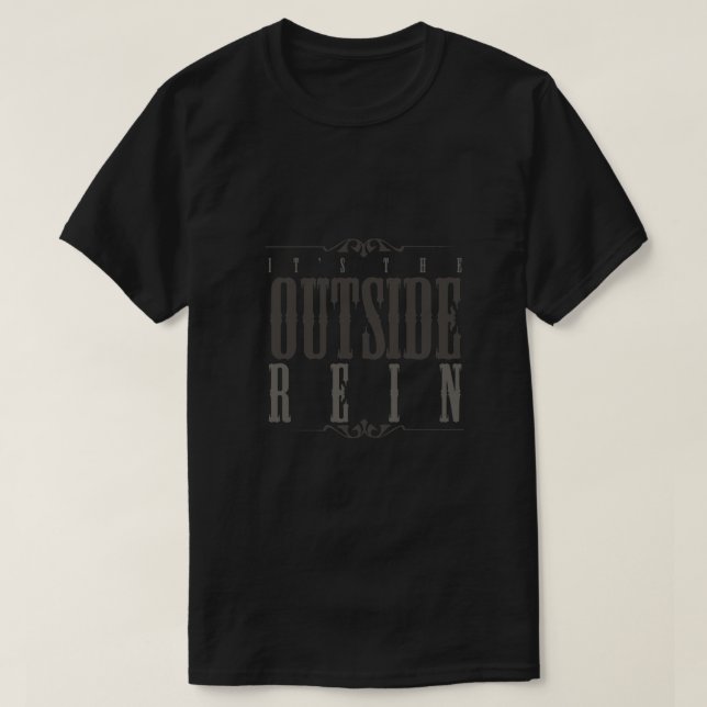 Camiseta "É o Rein Exterior", Tee equestre masculino (Frente do Design)
