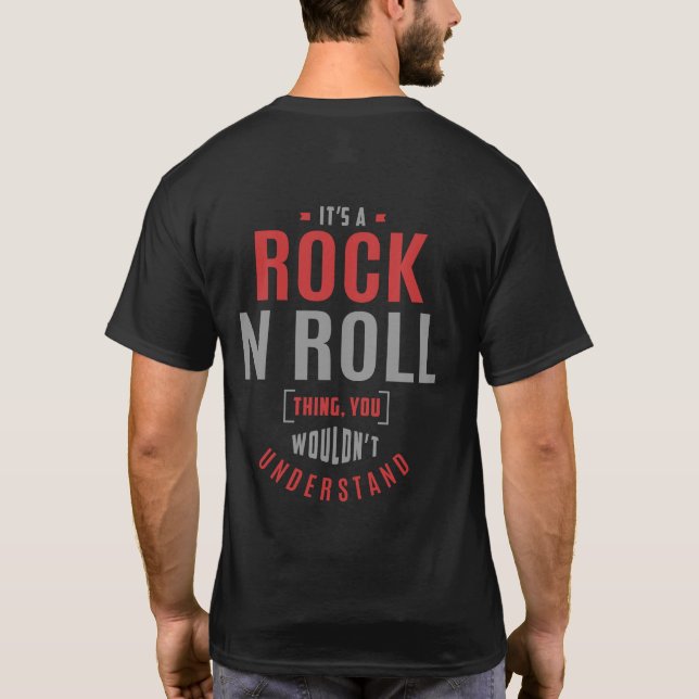 Camiseta É o Rock N Roll Thing. Ideias de presentes (Verso)