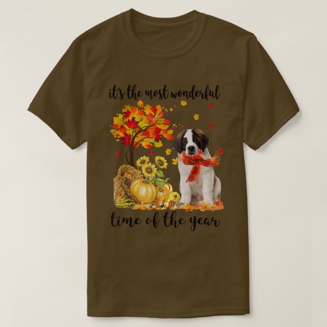 Camiseta É O Santo Mais Maravilhoso do outono Bernard P (Frente do Design)