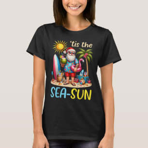 Camiseta É O Sol Marinho Havaiano Papai Noel Natal Em