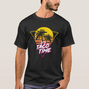 Camiseta É o Taco Time Comida Mexicano Homens Crianças Retr