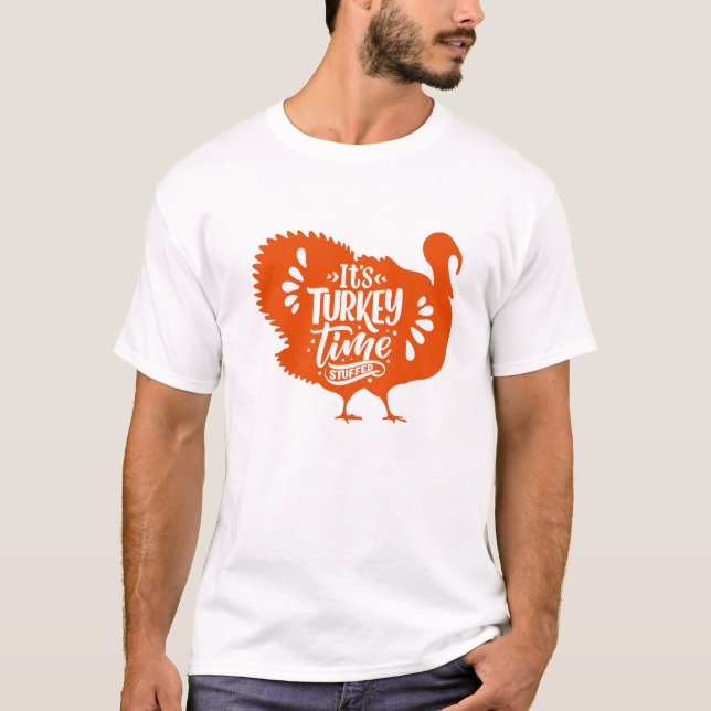 Camiseta É o tempo da Turquia para a Ação de Graças (Frente)