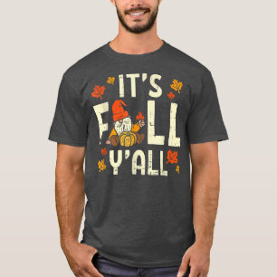 Camiseta É o Yall Gnomo Pumpkin no Dia das Bruxas