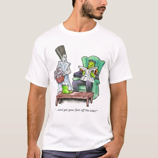 Camiseta "… e obtenha seus pés fora da mesa! " (Frente)