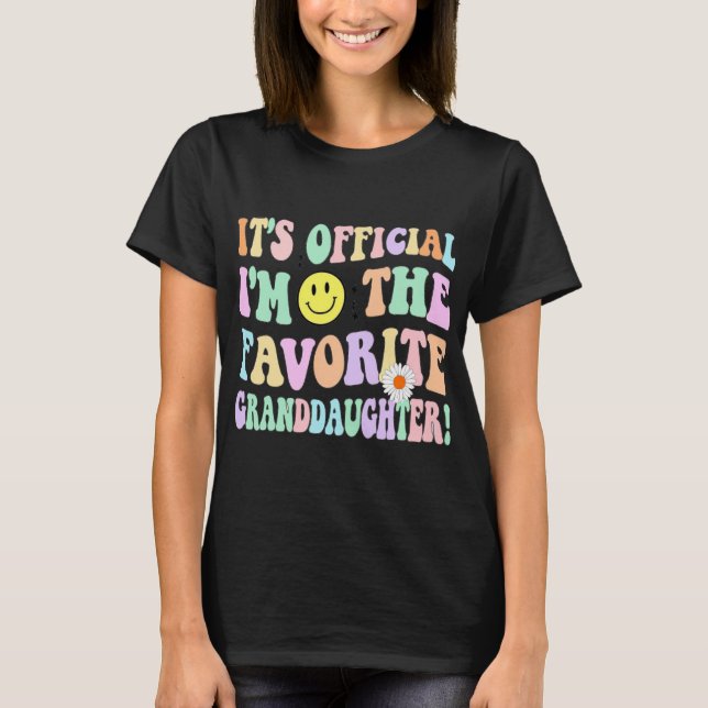 Camiseta É oficial eu sou a neta favorita (Frente)
