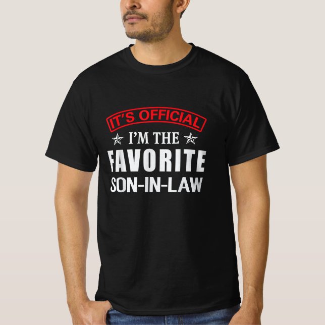 Camiseta É oficial eu sou o genro favorito engraçado (Frente)