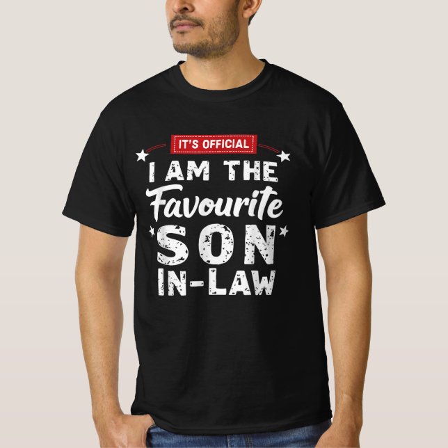 Camiseta É oficial, sou o genro favorito (Frente)