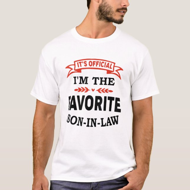 Camiseta É oficial, sou o genro favorito (Frente)