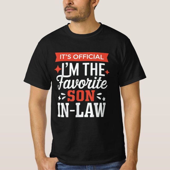 Camiseta É oficial, sou o genro favorito (Frente)