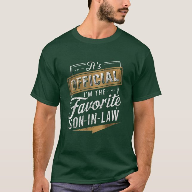 Camiseta É oficial, sou o genro favorito (Frente)