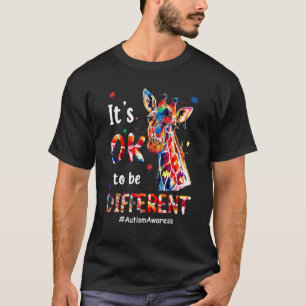 Camiseta É Ok Ser Diferente Consciência do Autismo Fofo Aut