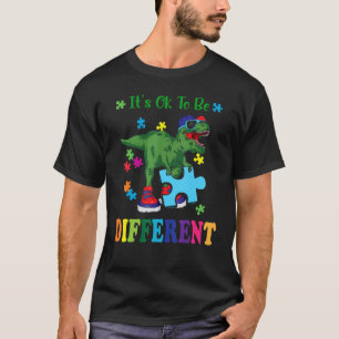 Camiseta É Ok Ser Diferente Conscientização do Autismo Trex