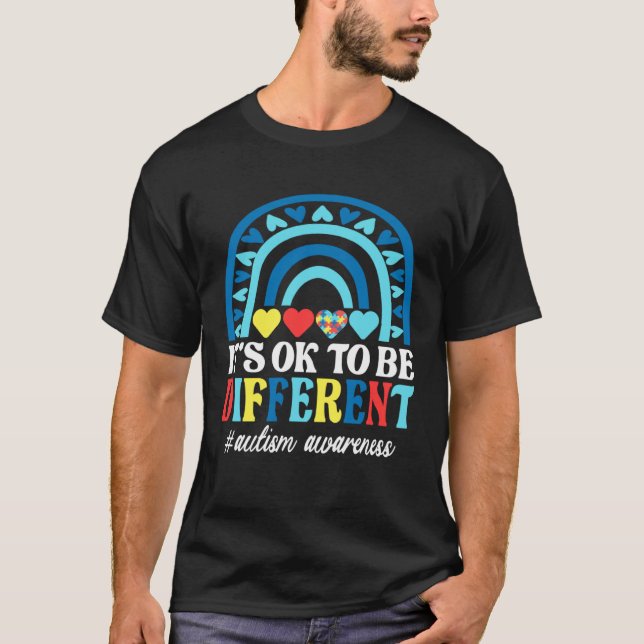 Camiseta É Ok Ser Diferente Mês de Conscientização do Autis (Frente)
