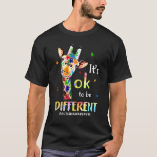 Camiseta É Ok Ser Diferente Peça de Puzzle Conscientização