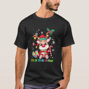 Camiseta É Ok Ser Diferente Rena Conscientização do Autismo