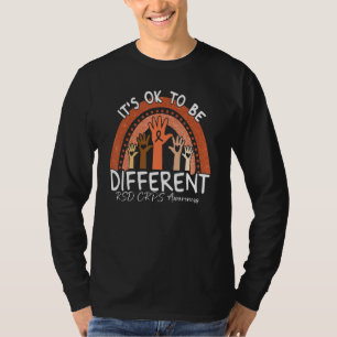 Camiseta É Ok Ser Diferente RSD CRPS Conscientização Laranj