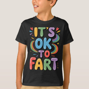 Camiseta É Ok Soltar Gases Design de Humor de Gás Engraçado