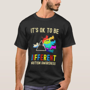 Camiseta É Okay Ser Diferente Autismo Conscientização Gato