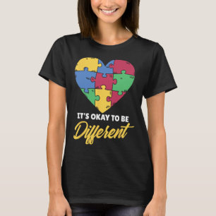 Camiseta É Okay Ser Diferente Autistas Apoio a Autista