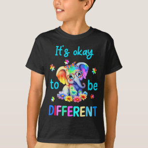 Camiseta É Okay Ser Diferente Conscientização do Autismo El