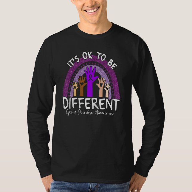Camiseta É Okay Ser Diferente Conscientização sobre Overdos (Frente)