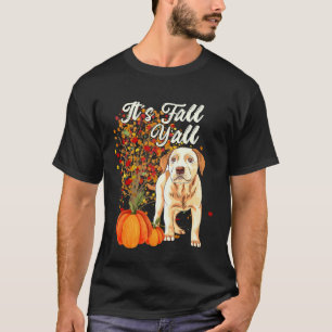Camiseta É Outono, pessoal! Cachorro Labrador Retriever Fof