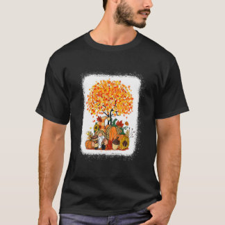 Camiseta É Outono Pessoal Gnomos Abóbora Árvore de Outono F