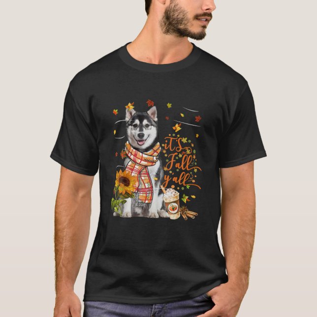 Camiseta É outono Todos Cachorros Roucos Dia de Ação de Gra (Frente)