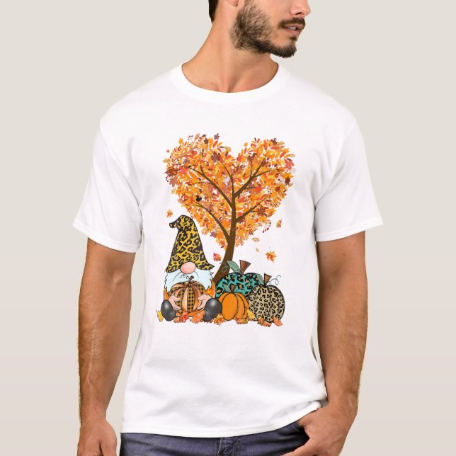 Camiseta É outono Vocês todos gnomos lindos Abóbora Abóbora (Frente)