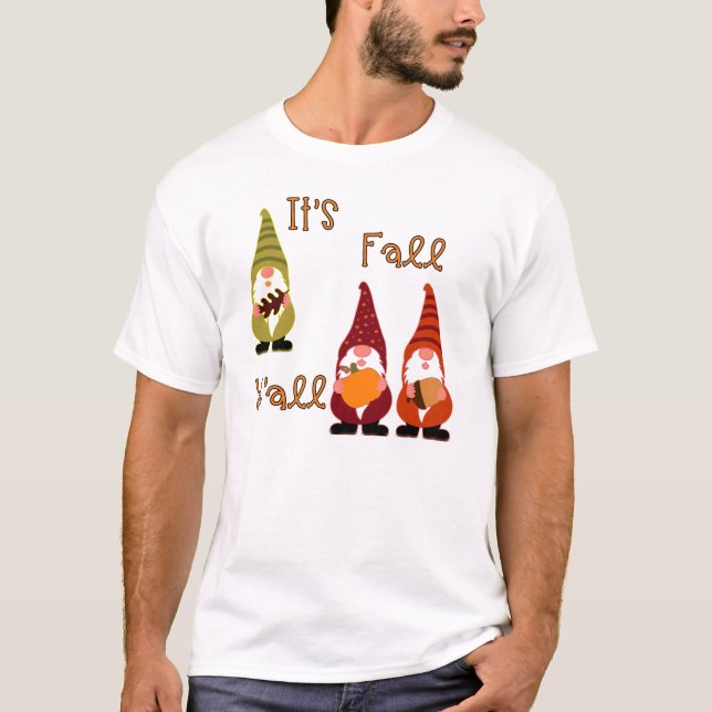 Camiseta É outono Vocês todos Pumpkin Gnomo outono (Frente)