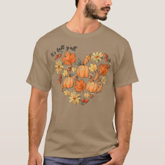 Camiseta É outono Vocês todos Vintage Pumpkin Folha outono 