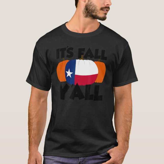 Camiseta É outono, vocês vão dar graças à Pumpkin Texas 1 (Frente)