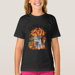 Camiseta é outono, yall schnauzer dog halloween Ação de