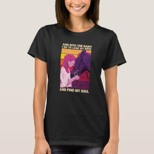 Camiseta E Para O Equestre Do Agricultor De Animais Do Barn