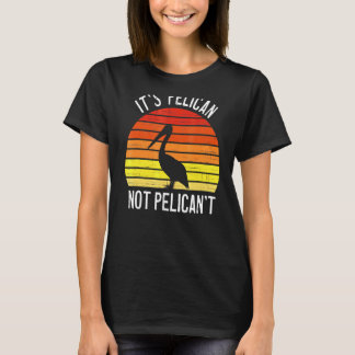 Camiseta É Pelicano, Não Pelicante, Retro Vintage Sunset