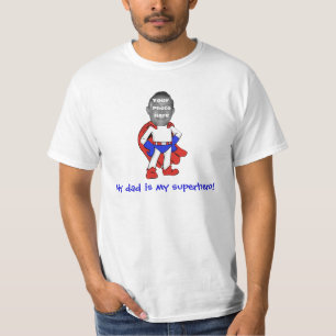 Camiseta É personalizado "meu pai meu super-herói!" Camis