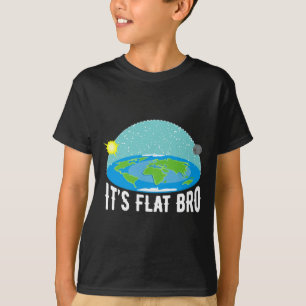 Camiseta É Plano, Irmão, Divertida Sociedade da Terra Plana
