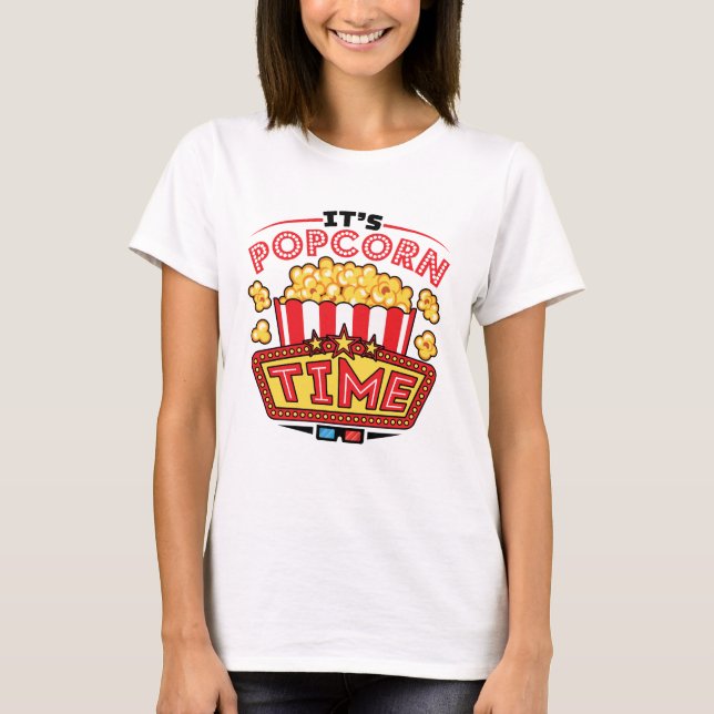 Camiseta É Popcorn Time Movie Lover (Frente)
