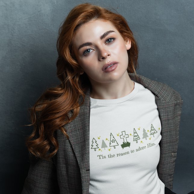 Camiseta É POR ISSO QUE A Natividade Natal Cristã É Branca (Criador carregado)