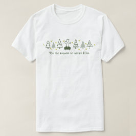 Camiseta É POR ISSO QUE A Natividade Natal Cristã É Branca