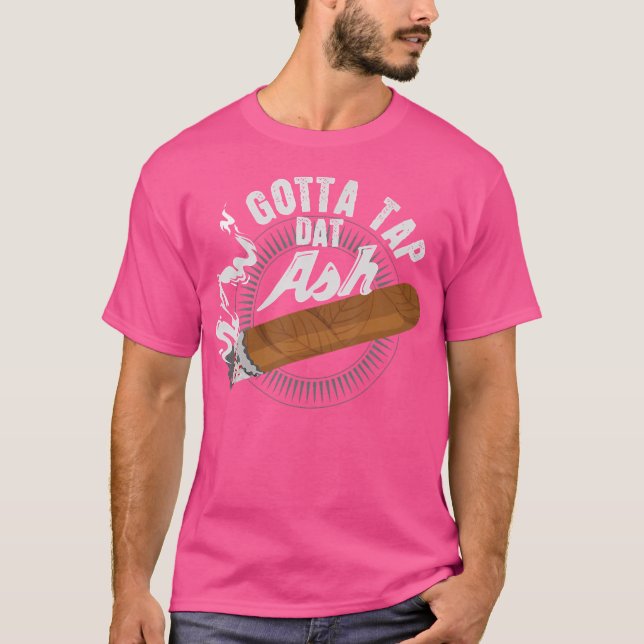 Camiseta É Preciso Bater Cinza Charuto Fumando (Frente)
