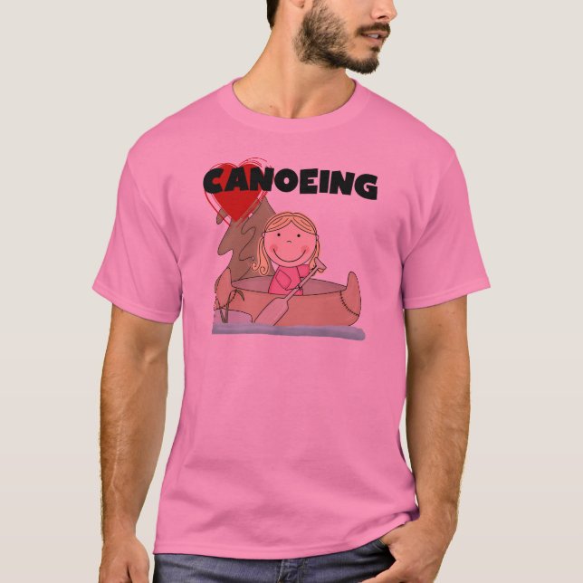 Camiseta e presentes Canoeing do coração (Frente)